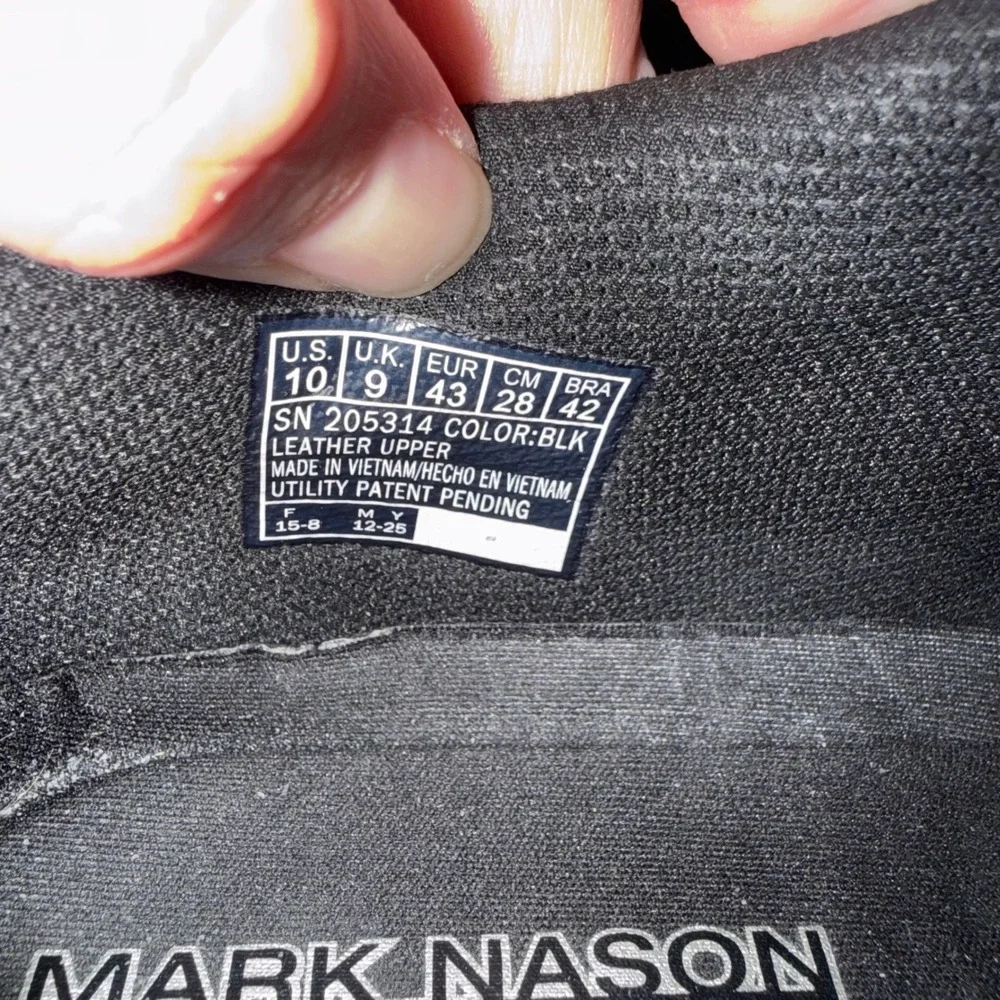 Mark Nason Skechers Hands Free Slip-ins Black Leather Oxford Shoes Mens 10